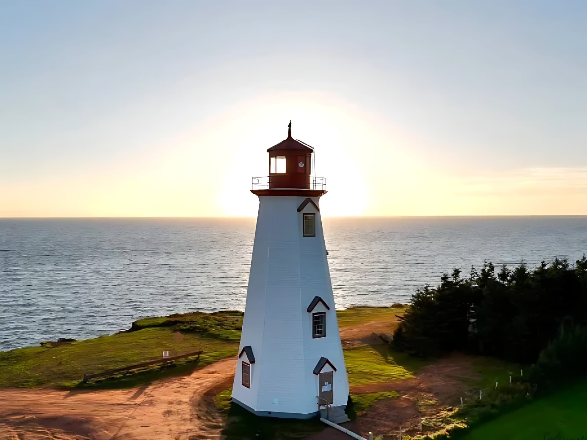 Sea Cow Head lighthouse at sunset
